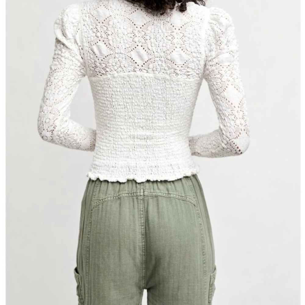 Free People corset, smocked top size large - Picture 2 of 10